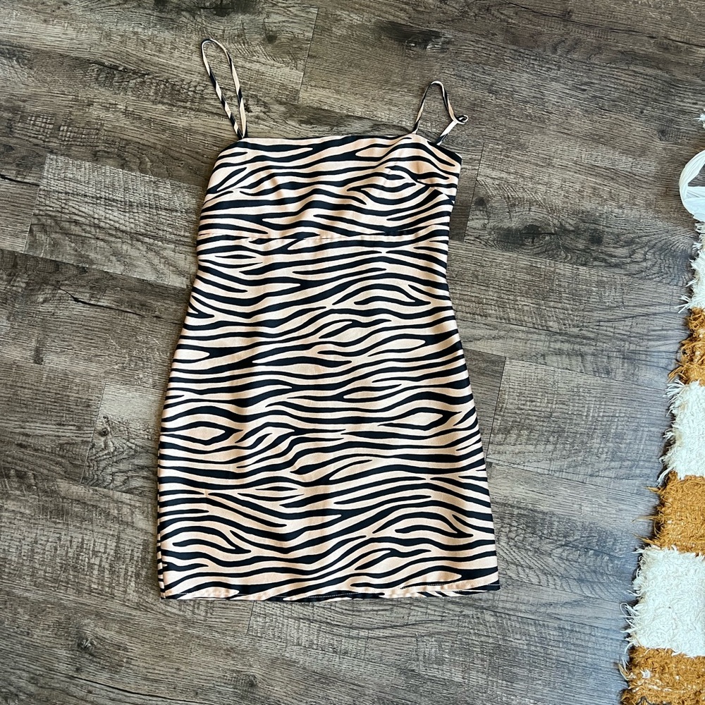 NWT zebra print mini dress